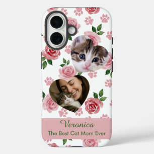 iPhone 16 Funda de teléfono para mamá gata con foto personal