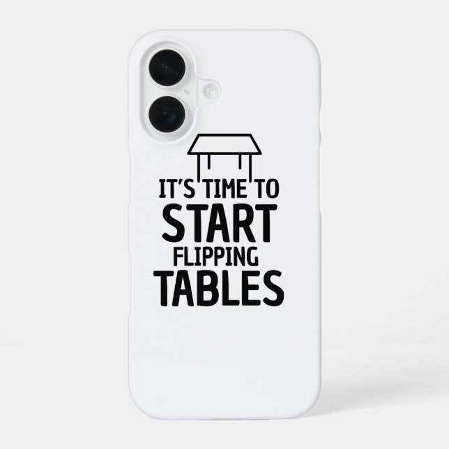 iPhone 16 Funda de teléfono para voltear mesas (Reverso )