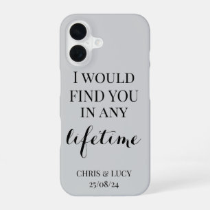 iPhone 16 Funda de teléfono personalizada para boda, novia y