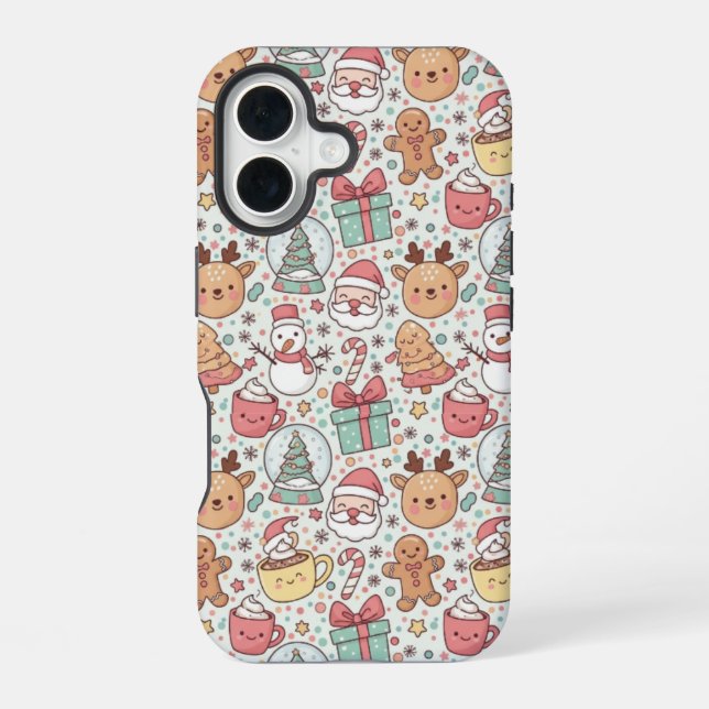 iPhone 16 Funda de teléfono resistente para Navidad —Diseño  (Reverso )