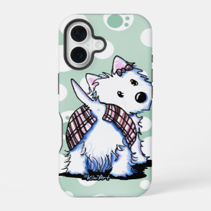 iPhone 16 Funda de teléfono Westie vestida para kilt