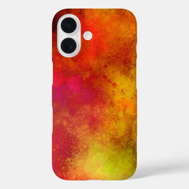 iPhone 16 Funda del efecto de pintura con aerosol de galaxia (Reverso )