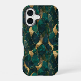 iPhone 16 Funda dura geométrica abstracta de lujo para iPhon