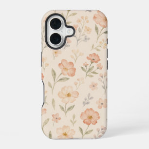 iPhone 16 Funda floral de acuarela para jardín de primavera