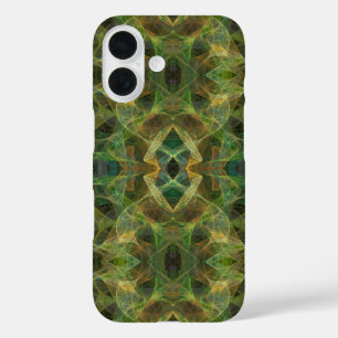 iPhone 16 Funda Fractal Verde