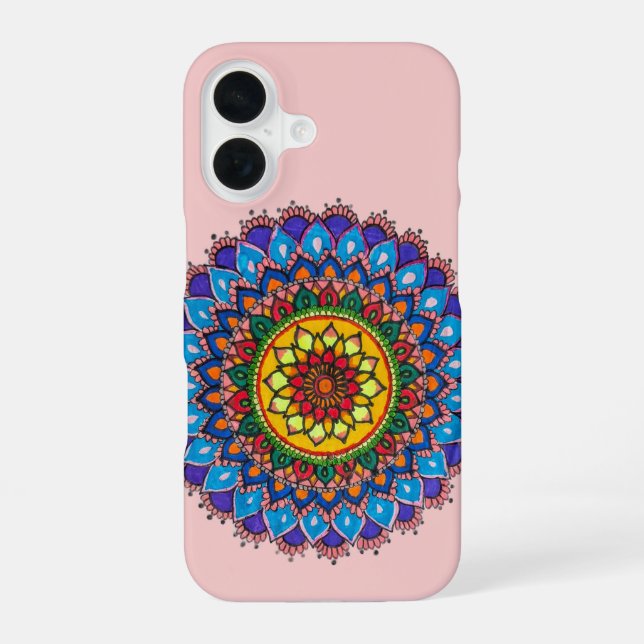 iPhone 16 Funda para Iphone16 Arcoíris Mandala (Reverso )