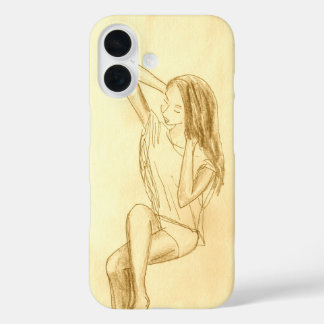iPhone 16 Funda para iPhone. CHICA DE BRONCE por Artista de 