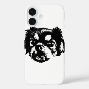 iPhone 16 Funda para perro de tinta Chihuahua – Tranquila y 