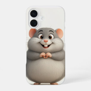 iPhone 16 Funda para ratón de mano corazón