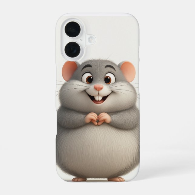 iPhone 16 Funda para ratón de mano corazón (Reverso )