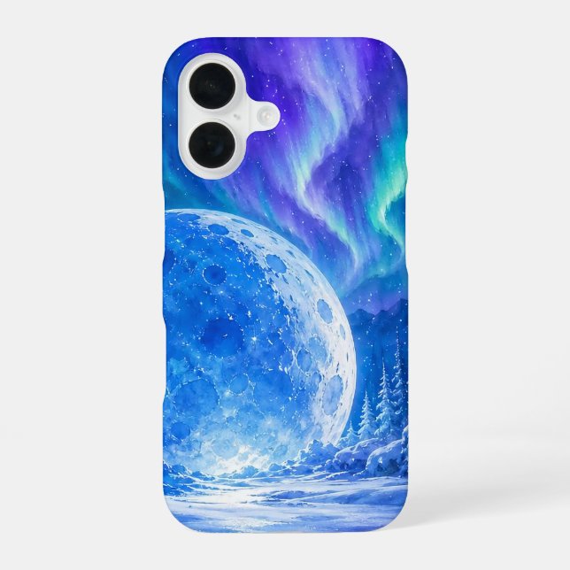 iPhone 16 Funda para teléfono Blue Moon Aurora (Reverso )