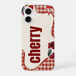 iPhone 16 Funda para teléfono Cherry