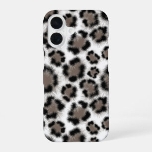 iPhone 16 Funda para teléfono con estampado de leopardo difu