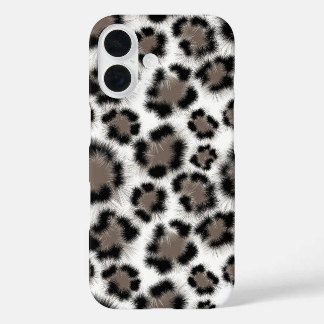 iPhone 16 Funda para teléfono con estampado de leopardo difu (Reverso )