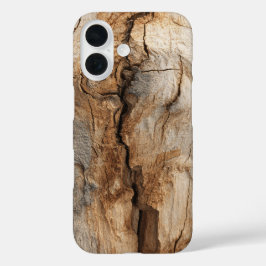 iPhone 16 Funda para teléfono con textura de madera flotante
