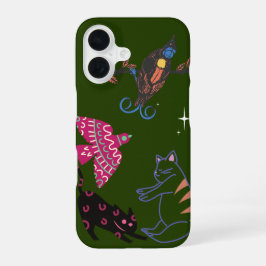iPhone 16 Funda para teléfono de animales del bosque estrell