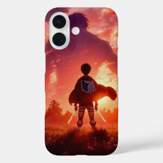 iPhone 16 Funda para teléfono de Anime Libertad Attack on Ti