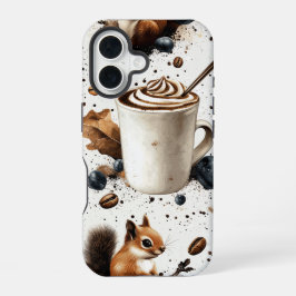 iPhone 16 Funda para teléfono de Ardilla y Latte Whimsy – Co