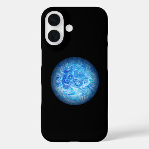 iPhone 16 Funda para teléfono de arte fluido Calm Tide