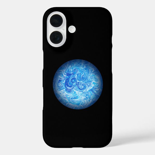iPhone 16 Funda para teléfono de arte fluido Calm Tide (Reverso )