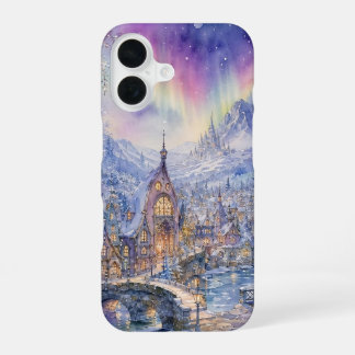 iPhone 16 Funda para teléfono de Aurora Winter Village
