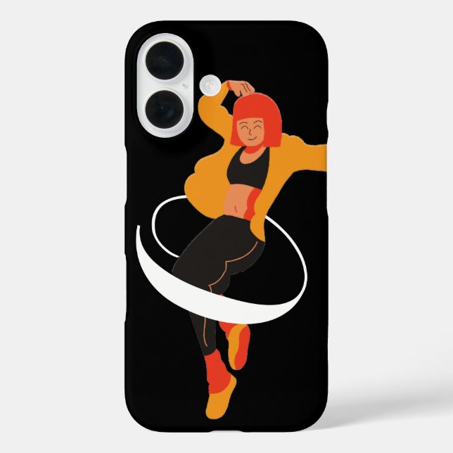 iPhone 16 Funda para teléfono de bailarina en movimiento (Reverso )