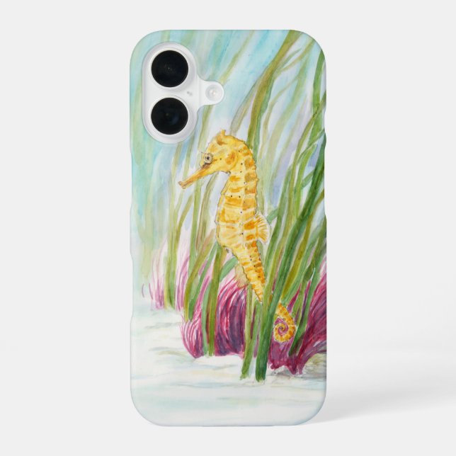iPhone 16 Funda para teléfono de caballito de mar (Reverso )