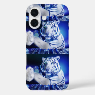 iPhone 16 Funda para teléfono de DJ de Tigre de Neón – Cyber