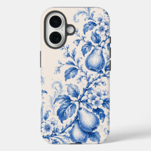iPhone 16 Funda para teléfono de flor de pera en chinoiserie