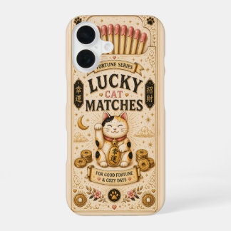 iPhone 16 Funda para teléfono de gato Maneki Neko de coincid