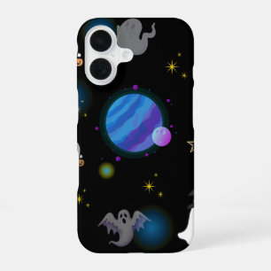 iPhone 16 Funda para teléfono de la galaxia espeluznante de