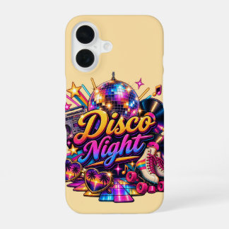 iPhone 16 Funda para teléfono de Noche de Disco Retro