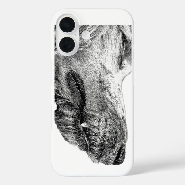 iPhone 16 Funda para teléfono de Perro Durmiendo – Fuerza Si (Reverso )