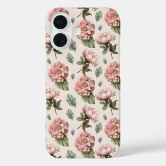 iPhone 16 Funda para teléfono de rosas vintage para amante d