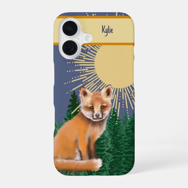 iPhone 16 Funda para teléfono de zorro rojo (Reverso )