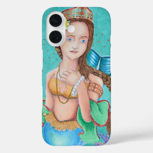 iPhone 16 Funda para teléfono del jardín de sirenas