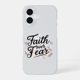 iPhone 16 Funda para teléfono Fe Sobre Miedo