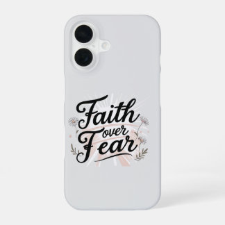 iPhone 16 Funda para teléfono Fe Sobre Miedo
