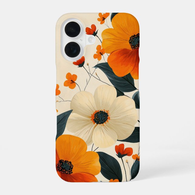iPhone 16 Funda para teléfono Floral Fusion (Reverso )