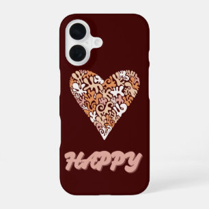 iPhone 16 Funda para teléfono HAPPY