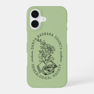 iPhone 16 Funda para teléfono - Libros y Florales (Salvia)