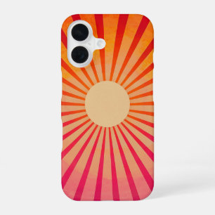 iPhone 16 Funda para teléfono Peach Sunburst