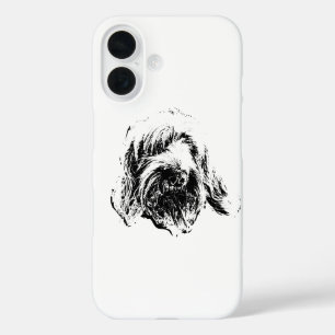 iPhone 16 Funda para teléfono Spinone – Boceto de cabeza de