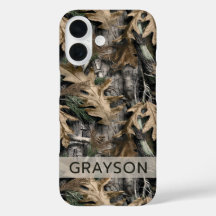 Funda personalizada con camuflaje de roble para iP