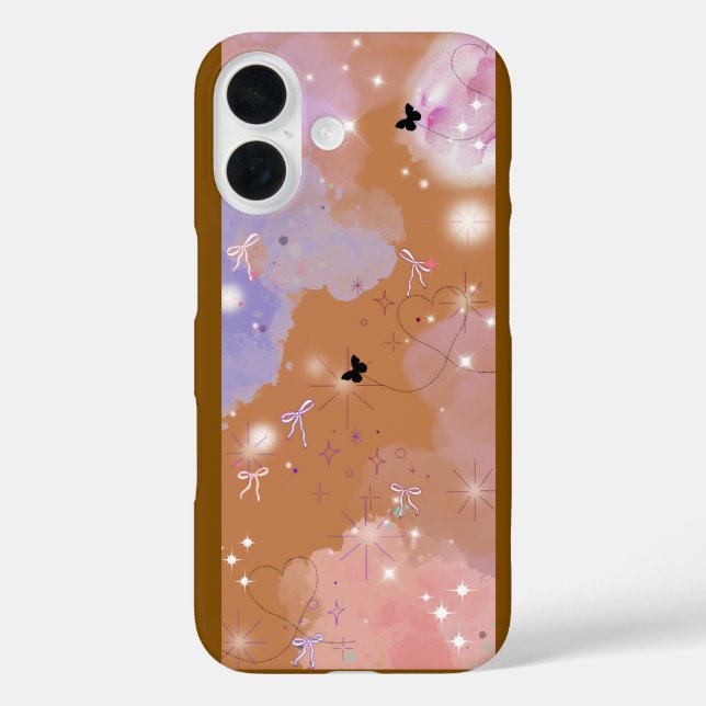 iPhone 16 Funda Protectora Elegante para Teléfono Inteligent (Reverso )