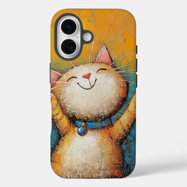 iPhone 16 Funda Whimsical Cat Phone I6 (Reverso )