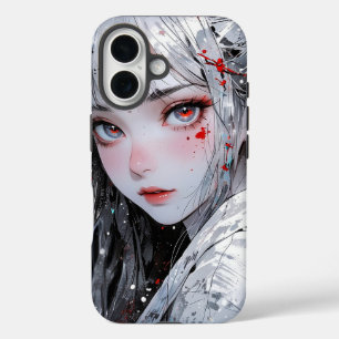 iPhone 16 Hermosa Chica linda Nieve Funda blanco-teléfono mó