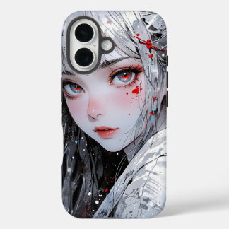 iPhone 16 Hermosa Chica linda Nieve Funda blanco-teléfono mó