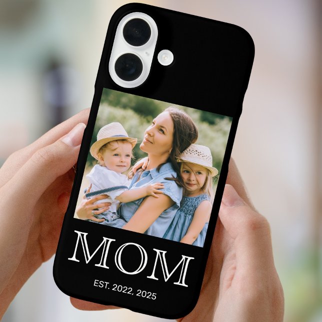 iPhone 16 Mamá Estableció Foto Funda Negra Case-Mate  (Subido por el creador)