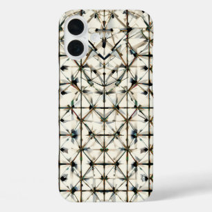 iPhone 16 Plus funda de diseño de cuadrícula